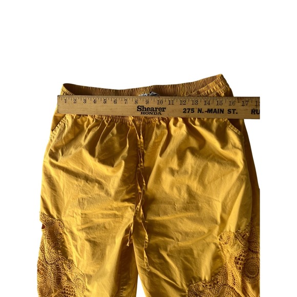 ASOS Crochet Lace Pants Wide Leg Drawstring Waist Bohemian Festivalcore Size L - Picture 7 of 9